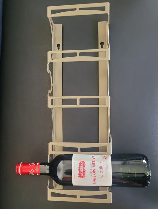 Barre à vin - Porte bouteilles (4) mural décoratif - Métal désign