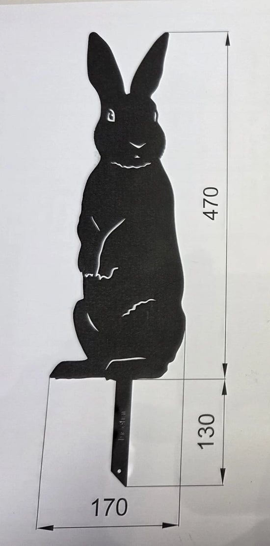Lapin debout métal jardin – Décoration extérieure aluminium thermolaqué