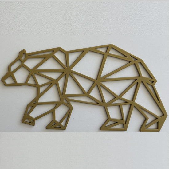 Ours polaire en aluminium couleur au choix pour une parfaite décoration murale à fixer ou à poser