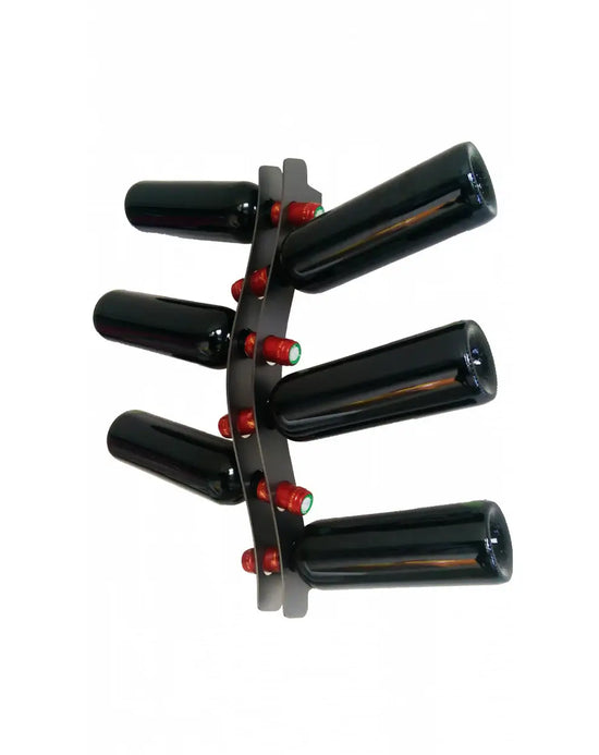 Barre à vin - Porte bouteilles (6) mural décoratif - Métal désign