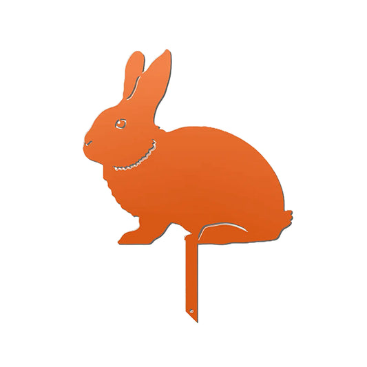 Dans la famille lapins de Pâques en aluminium voici le orange décoration intérieur extérieur