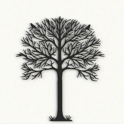 Mini Arbre de vie hauteur  21 cm à fixer ou à poser réalisé en aluminium découpé au laser pour un design raffiné et élégant. Idéal en intérieur comme en extérieur