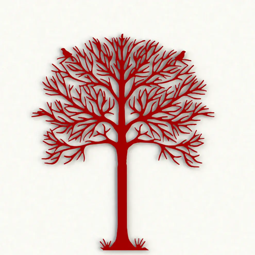 Mini Arbre de vie hauteur  21 cm à fixer ou à poser réalisé en aluminium découpé au laser pour un design raffiné et élégant. Idéal en intérieur comme en extérieur