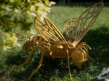 Abeille géante - Métal design - Acier inoxydable - Peinture époxy thermolaquée
