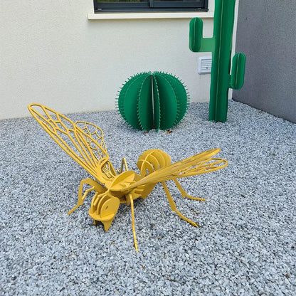 Abeille géante - Métal design - Acier inoxydable - Peinture époxy thermolaquée