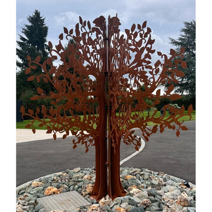 Arbre décoratif en métal 290 cm fabriqué en France – sculpture design en acier thermolaqué