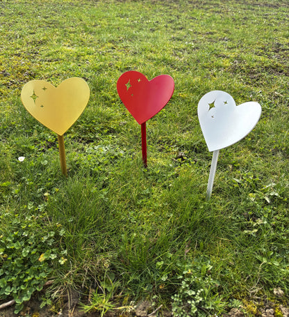 Cœur à planter en aluminium Saint-Valentin décoration jardin romantique