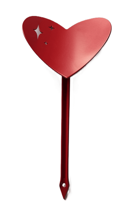 Cœur décoratif à planter en aluminium rouge pour la Saint-Valentin