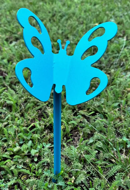 papillon en aluminium sur tige à planter 
