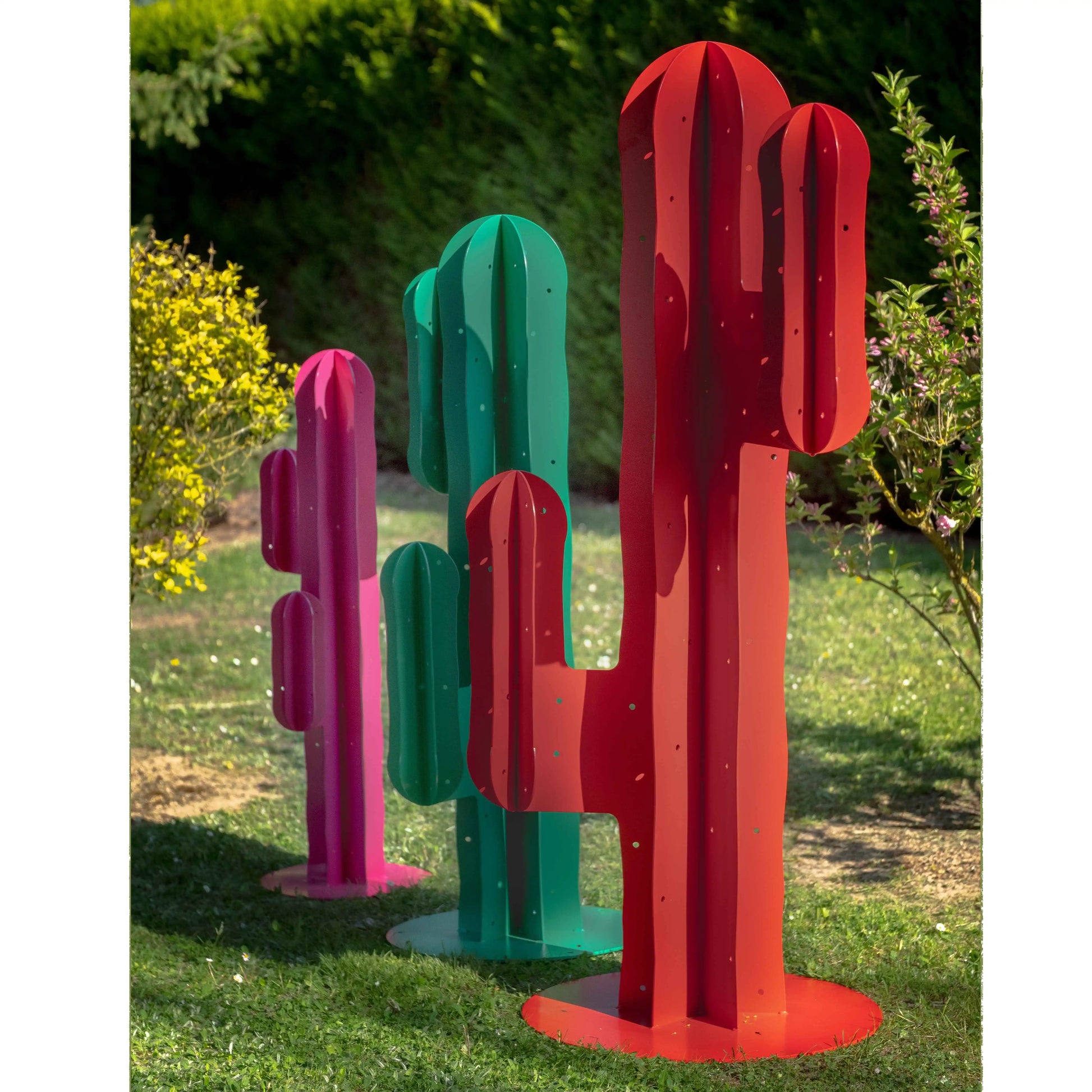 Cactus candélabre métal design taille et couleur au choix. Intérieur - Extérieur